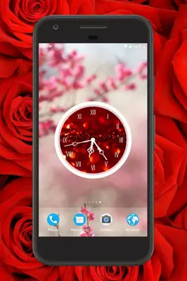 Red Clock Live Wallpaper android App screenshot 2